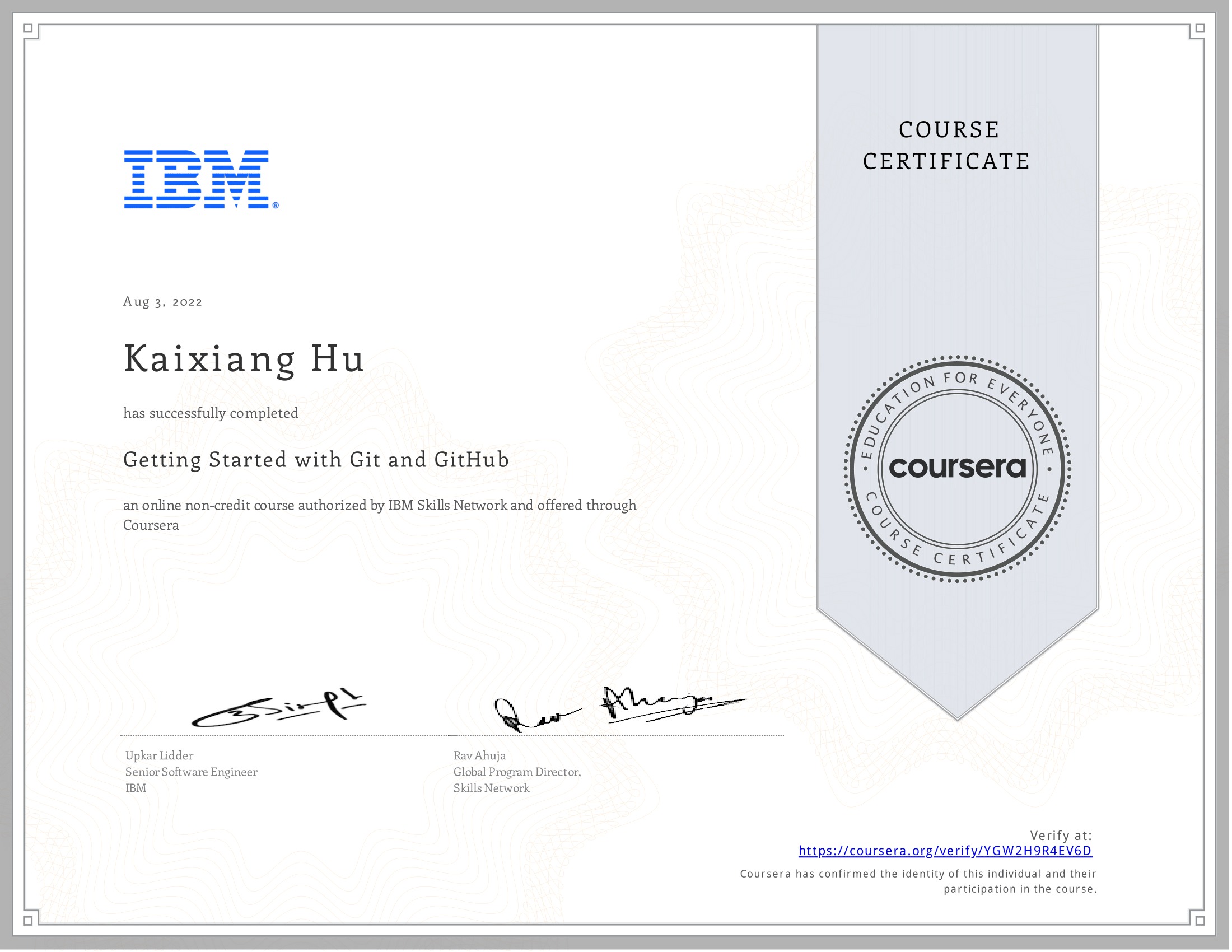 certification